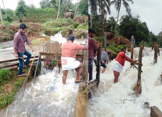 അനധികൃത മത്സ്യബന്ധനത്തിനായി നിര്‍മിച്ച തടയണകള്‍ നീക്കം ചെയ്തു
