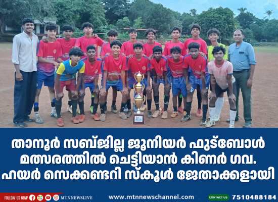 ചെട്ടിയാൻ കിണർ ഗവ. ഹയർ സെക്കണ്ടറി സ്കൂൾ ജേതാക്കളായി