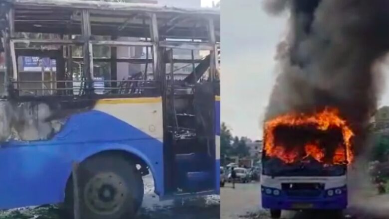 തമിഴ്‌നാട്ടില്‍ ഓടിക്കൊണ്ടിരുന്ന ബസിന് തീപിടിച്ചു.