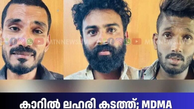 കാറില്‍ ലഹരി കടത്ത്; MDMAയുമായി യുവാക്കള്‍ പിടിയില്‍