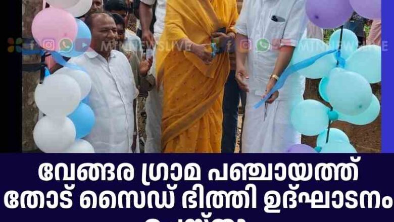 വേങ്ങര ഗ്രാമ പഞ്ചായത്ത് തോട് സൈഡ് ഭിത്തി ഉദ്ഘാടനം ചെയ്തു.