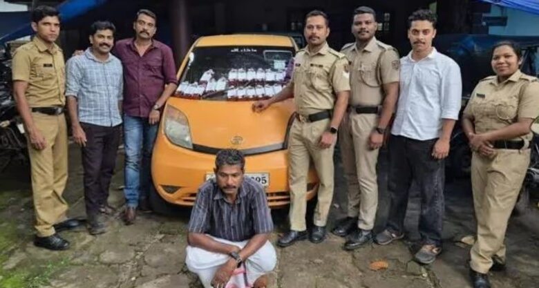 നാനോ കാറിൽ മലപ്പുറത്ത് കറങ്ങി മിഠായി കച്ചവടം; ലാഭം കൂട്ടാന്‍ മദ്യവിൽപ്പനയും വേങ്ങര ഊരകം സ്വദേശി പിടിയില്‍