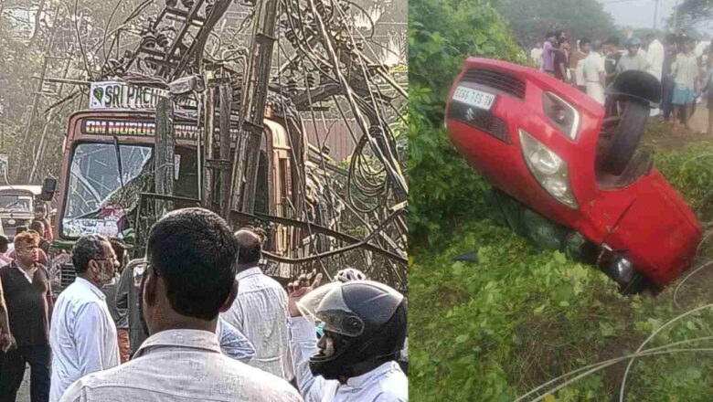 കോട്ടക്കൽ പുത്തൂർ അരിച്ചോളിൽ വാഹനാപകടം.