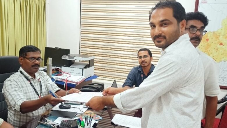 വള്ളിക്കുന്ന് മണ്ഡലം ആം ആദ്മി പാർട്ടി നാമനിർദ്ദേശ പത്രിക സമർപ്പിച്ചു