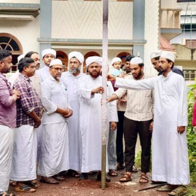 തേഞ്ഞിപ്പലം ഡിവിഷൻ സാഹിത്യോത്സവ് പന്തലിന് കാൽ നാട്ടി