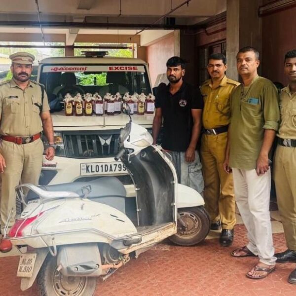 പരപ്പനങ്ങാടി എക്സൈസിന്റെ വൻ മദ്യ വേട്ട; 36 കുപ്പി മദ്യവുമായി ബംഗാൾ സ്വദേശി പിടിയിൽ