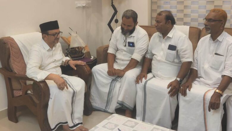 പി.ജെ. ജോസഫ് വിഭാഗം കേരള കോൺഗ്രസിൽ ചേർന്ന നേതാക്കൾ പാണക്കാട് സന്ദർശിച്ചു