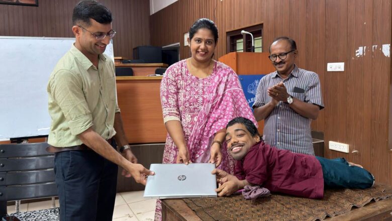 പരിമിതികളെ തോൽപ്പിച്ച് റാഷിദ്; ഉപരിപഠനത്തിന് തണലായി ലാപ്ടോപ്പ്